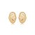 Brinco de base martelado banho em ouro 18k - Imagem 1