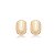 Brinco de base liso banho em ouro 18k - Imagem 1