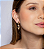 Brinco dourado liso banho em ouro 18K - Imagem 3