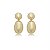 Brinco dourado liso banho em ouro 18K - Imagem 1