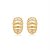 Brinco de argola liso banho em ouro 18k - Imagem 1
