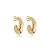 Brinco de argola liso banho em ouro 18k - Imagem 1
