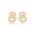 Brinco cravejado de zirconia cristal banho em ouro 18k - Imagem 1