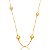 Colar liso acetinado banho em ouro 18k - Imagem 1