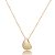 Conjunto de brinco e colar liso banho em ouro 18k - Imagem 4