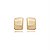 Conjunto de brinco e colar liso banho em ouro 18k - Imagem 3
