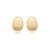 Conjunto de brinco e colar liso acetinado banho em ouro 18k - Imagem 4