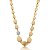 Conjunto de brinco e colar liso acetinado banho em ouro 18k - Imagem 5