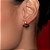 Conjunto de brinco e colar liso acetinado banho em ouro 18k - Imagem 3
