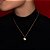 Conjunto de brinco e colar liso acetinado banho em ouro 18k - Imagem 2