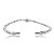 Conjunto de brinco e colar liso acetinado banho em rodio branco - Imagem 4