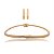 Conjunto de brinco e colar liso acetinado banho em ouro 18k - Imagem 2