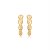 Conjunto de brinco e colar liso acetinado banho em ouro 18k - Imagem 3