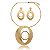 Conjunto de brinco e colar liso acetinado escovado banho em ouro 18k - Imagem 2