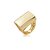 Anel dourado liso banho em ouro 18k - Imagem 1