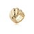 Anel dourado liso banho em ouro 18k - Imagem 1