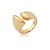 Anel dourado liso banho em ouro 18k - Imagem 1