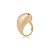 Anel dourado liso banho em ouro 18k - Imagem 1