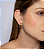 Brinco de base liso banho em ouro 18k - Imagem 3