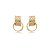 Brinco de base liso banho em ouro 18k - Imagem 1