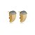 Brinco de argola cravejado de zirconia cristal banho em ouro 18k - Imagem 1