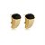 Brinco de argola cravejado de zirconia onix banho em ouro 18k - Imagem 1