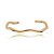 Bracelete dourado liso banho em ouro 18k - Imagem 1