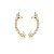 Brinco ear cuff cravejado de zirconia cristal banho em ouro 18k - Imagem 1