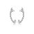 Brinco ear cuff cravejado de zirconia cristal banho em rodio branco - Imagem 1