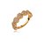 Anel dourado com zirconia cristal banho em ouro 18k - Imagem 1