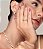 Anel dourado com zirconia cristal banho em ouro 18k - Imagem 2