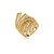 Anel dourado com zirconia cristal banho em ouro 18k - Imagem 1