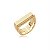 Anel dourado com zirconia cristal banho em ouro 18k - Imagem 1