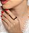Anel dourado com zirconia cristal banho em ouro 18k - Imagem 2