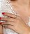 Anel dourado com zirconia cristal banho em ouro 18k - Imagem 2