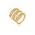 Trio de aneis cravejado de zirconia cristal banho em ouro 18k - Imagem 1