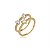 Dupla de aneis cravejado de zirconia cristal banho em ouro 18k - Imagem 1