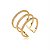Anel dourado com zirconia cristal banho em ouro 18k - Imagem 1