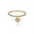 Anel dourado com zirconia cristal banho em ouro 18k - Imagem 1