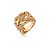 Anel dourado com zirconia cristal banho em ouro 18k - Imagem 1