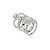Conjunto de anel com zirconia cristal banho em rodio branco - Imagem 1
