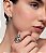 Conjunto de anel com zirconia cristal banho em rodio branco - Imagem 3