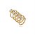 Conjunto de anel com zirconia cristal banho em ouro 18k - Imagem 1