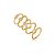 Conjunto de anel cravejado de zirconia cristal banho em ouro 18k - Imagem 1