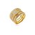 Anel dourado com zirconia cristal banho em ouro 18k - Imagem 1