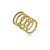 Conjunto de anel com zirconia cristal banho em ouro 18k - Imagem 1