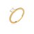 Anel dourado com zirconia cristal banho em ouro 18k - Imagem 1