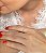 Anel dourado com zirconia cristal banho em ouro 18k - Imagem 2