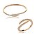 Conjunto de anel e bracelete cravejado de zirconia cristal banho em ouro 18k - Imagem 1