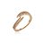 Conjunto de anel e bracelete cravejado de zirconia cristal banho em ouro 18k - Imagem 3